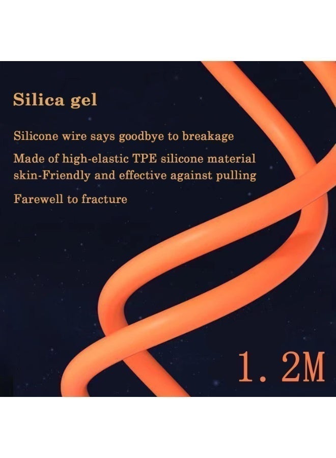 كابل شحن فائق السرعة 3 في 1 بقوة 120 واط | سلك بيانات متين من السيليكون السائل بطول 2 متر | شاحن عالمي لـ Lightning, Type-C, و Micro USB - Image 3