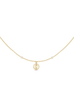 CERRUTI 1881 Supreme Necklace ,Gold-Plated Chain with Crystal-Embellished Signature C Logo, Harmonious and Elegant Design for Women  - Image 1