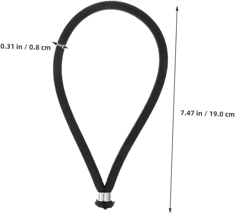 COHEALI 6pcs Elastic Bungee Cords Replacement for Trampoline Weather-Resistant Stretch Rope for Tents Tarps Kayaks Outdoor Shock Cord with Hooks Black - Image 2