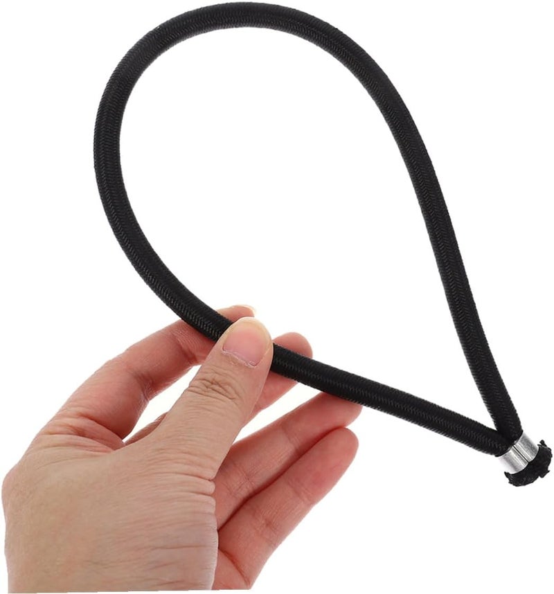 COHEALI 6pcs Elastic Bungee Cords Replacement for Trampoline Weather-Resistant Stretch Rope for Tents Tarps Kayaks Outdoor Shock Cord with Hooks Black - Image 3