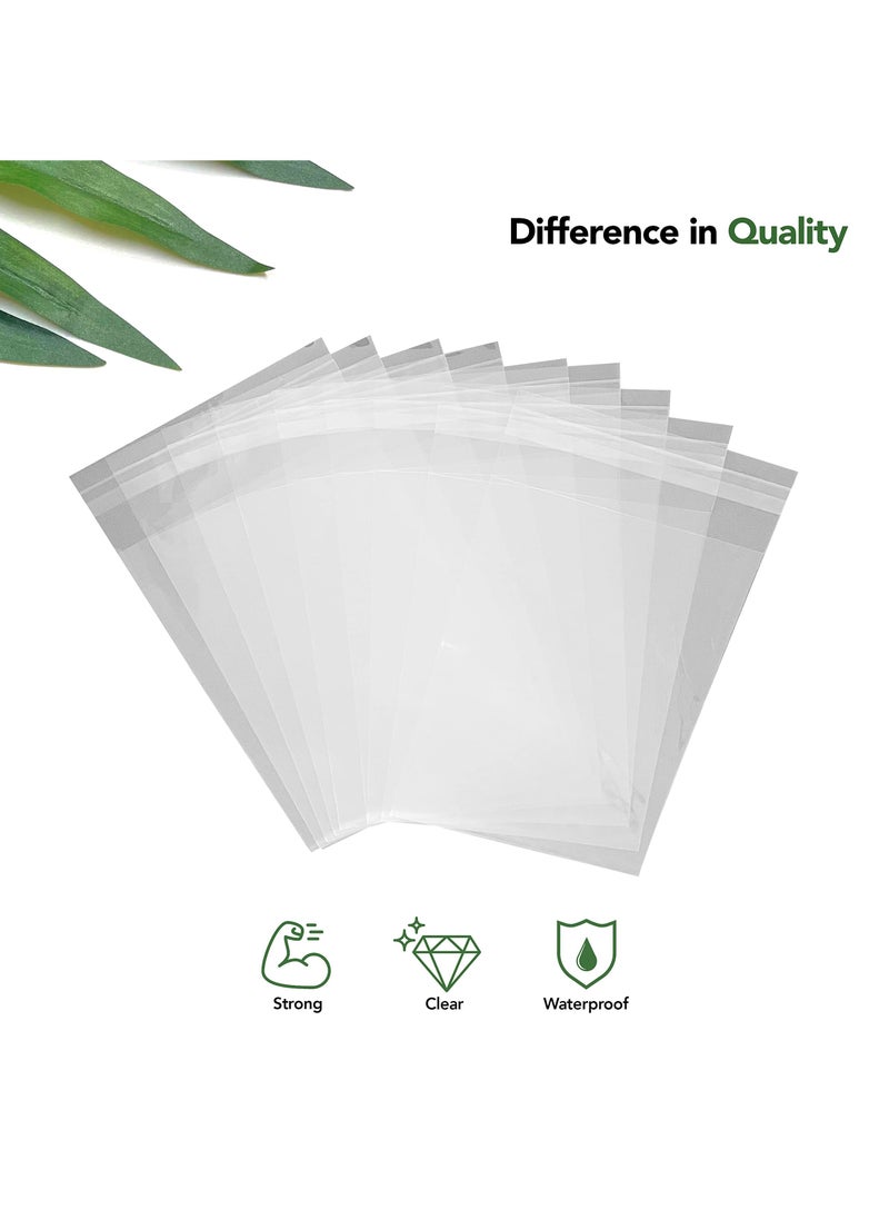 Generic - 200 Pcs Self-sealing Cellophane Bags, Clear Plastic Cello Bags 5x5 Inches Self-adhesive Cellophane Baggies for Snacks, Cookies, Candies, Treats, Pastries, Party Favors - Image 1