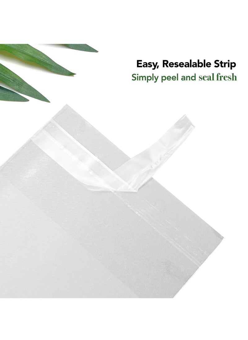 Generic - 200 Pcs Self-sealing Cellophane Bags, Clear Plastic Cello Bags 5x5 Inches Self-adhesive Cellophane Baggies for Snacks, Cookies, Candies, Treats, Pastries, Party Favors - Image 1