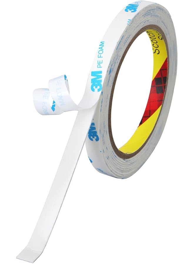 PROMASS promass 3 Pack Double Sided Tape Heavy Duty, 0.39in×10ft Picture Hanging Strips for Posters, Removable Waterproof No Wall Damage Foam Tape, Adhesive Mounting Tape for Paint Wall  - Image 1