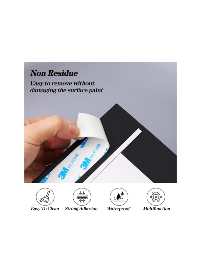 PROMASS promass 3 Pack Double Sided Tape Heavy Duty, 0.39in×10ft Picture Hanging Strips for Posters, Removable Waterproof No Wall Damage Foam Tape, Adhesive Mounting Tape for Paint Wall  - Image 3