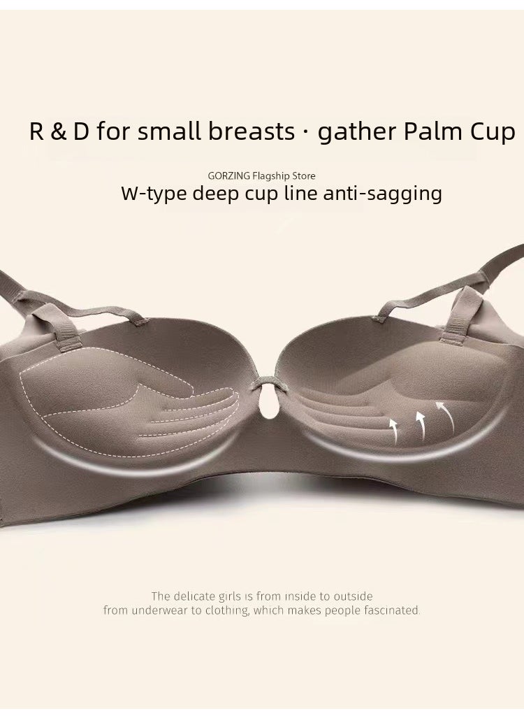 Generic - Seamless Push-Up Bralette Set for Small Bust Champagne - Image 1