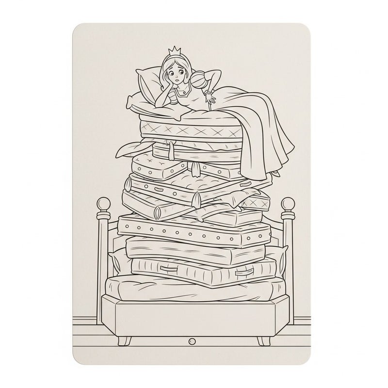 general Enchanting Princess & Pea Reusable Fairy Tale Coloring Board for Kids - Image 3