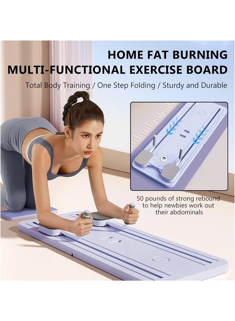 Generic Pilates Reformer,Foldable Pilates Machine & Equipment for Home Use and Gym Workout,5 in 1 Pilates Sliding Board Suitable for Advanced and Beginners Users,Pilates Equipment with Timer(Purple)  - Image 3