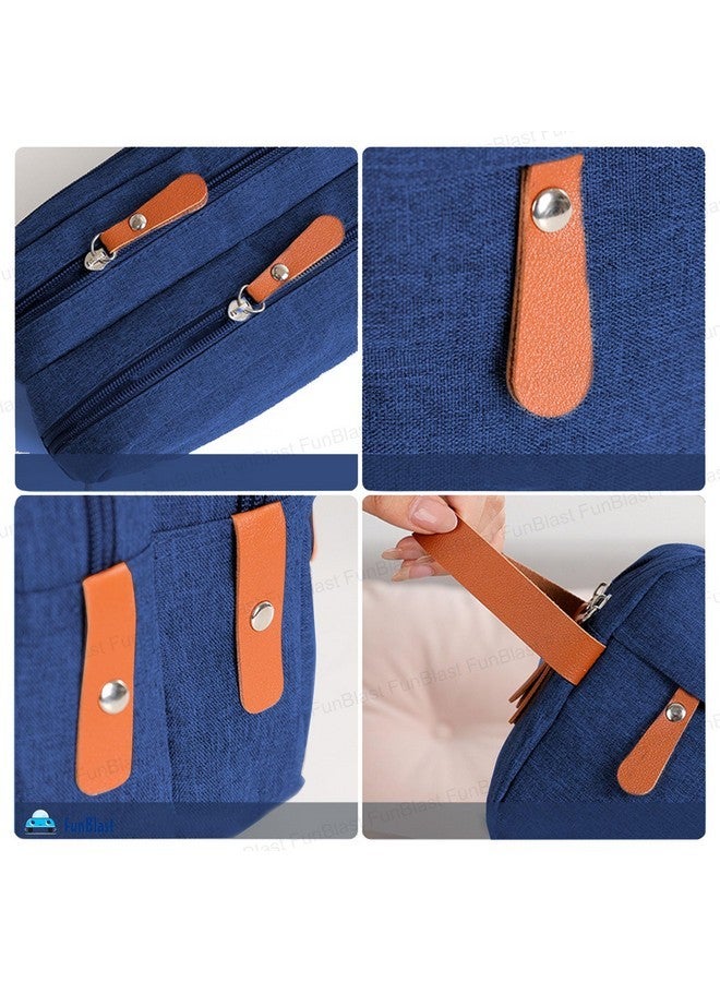 FunBlast Toiletry Bag for Men & Women - Travel Pouch for Toiletries Shaving Kit & Cosmetics, Water Resistance Pouch for Travel Accessories, Organizer Travel Pouch for Make Up (Blue) - Image 5