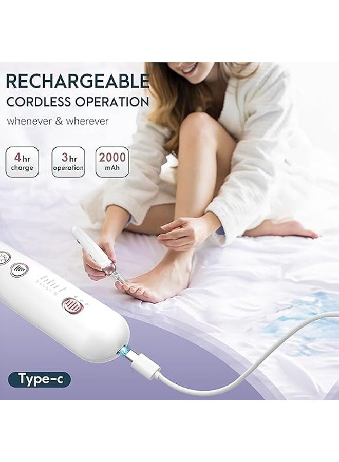 general Nail File Set, 8-in-1 Cordless Manicure & Pedicure Kit, 5 Speed Electric Nail Machine, Professional Toe Nail Grinder for Thick Nails - Image 4