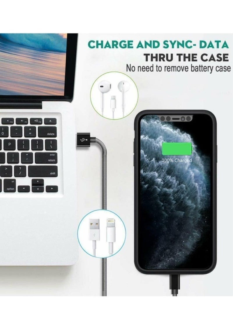 iPhone 14 Pro 3500mAh Slim Portable Protective Charging Case with CarPlay Compatible with iPhone 14 Pro (6.1 inch) Rechargeable Battery Pack Charger Case (Black) - Image 4