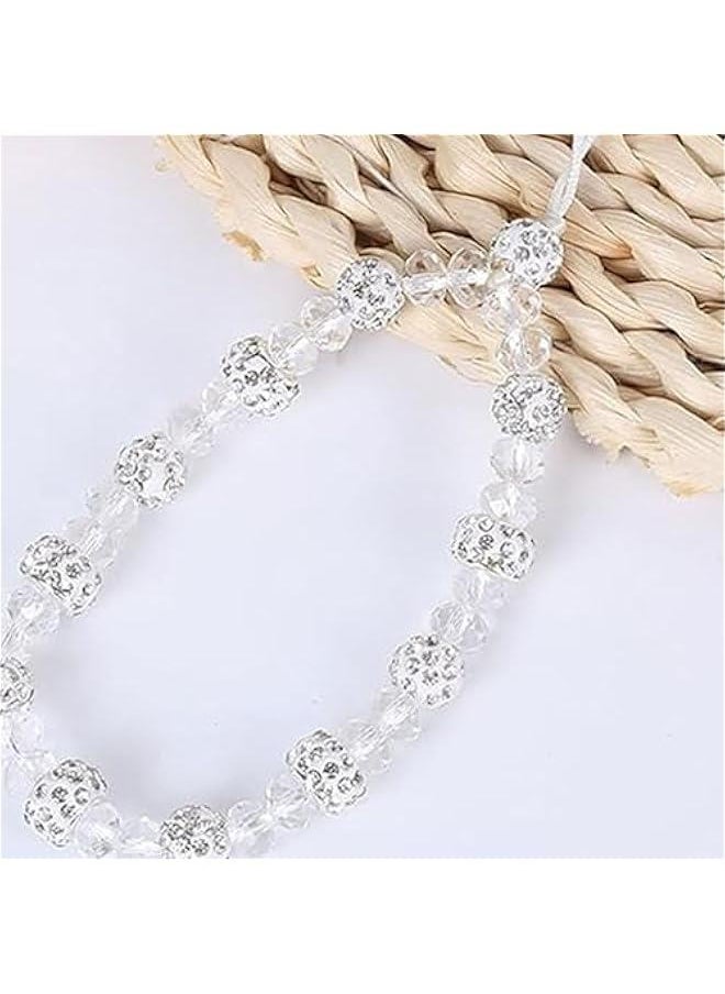 GELESE White Mobile Phone Lanyard, Cute Keychains Beaded Phone Strap Cell Phone Charms, Phone Lanyard Phone Accessories for Backpack Smart Phone Camera Purse (White)  - Image 3