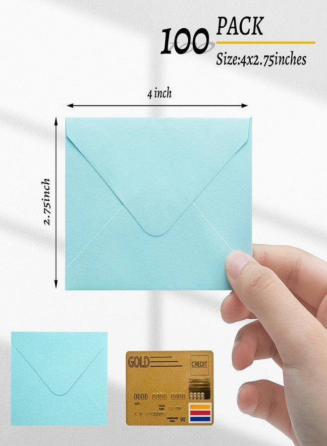 Keketer 100 Pack 4 x 2.75" Colorful Mini Envelopes 120GSM Gift Card 10 Color Envelopes Bulk Small Paper Gift Card Sleeves Greeting Card Business Card Tiny Envelope Pockets for Card & Invitation - Image 4