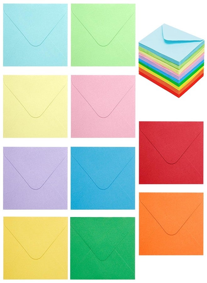 Keketer 100 Pack 4 x 2.75" Colorful Mini Envelopes 120GSM Gift Card 10 Color Envelopes Bulk Small Paper Gift Card Sleeves Greeting Card Business Card Tiny Envelope Pockets for Card & Invitation - Image 1