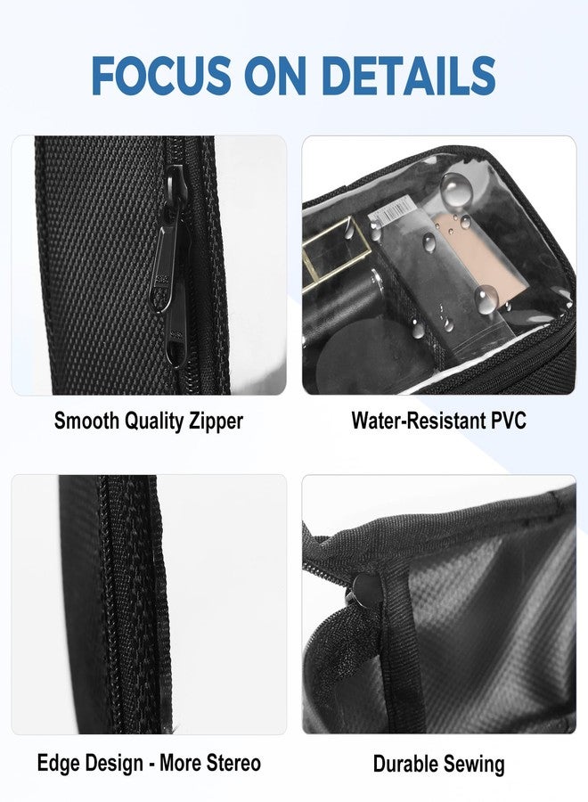 Moyad Toiletry Bag Transparent Toiletry Bag PVC Aeroplane Bag Liquids Cosmetic Bag Travel Cosmetic Bag Transparent Bag Hand Luggage Travel Accessories Toilet Bag Waterproof for Women Black - Image 5
