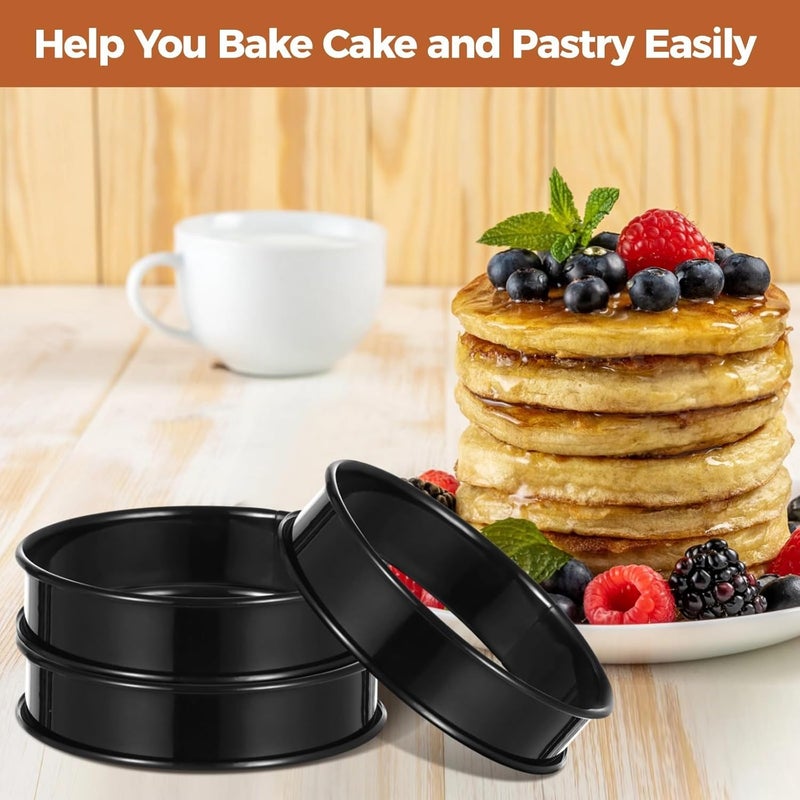Set Of 10 Muffin Rings, 4-Inch Rolled Stainless Steel Tart Rings For Baking, Cake & Dessert Molds - Image 5