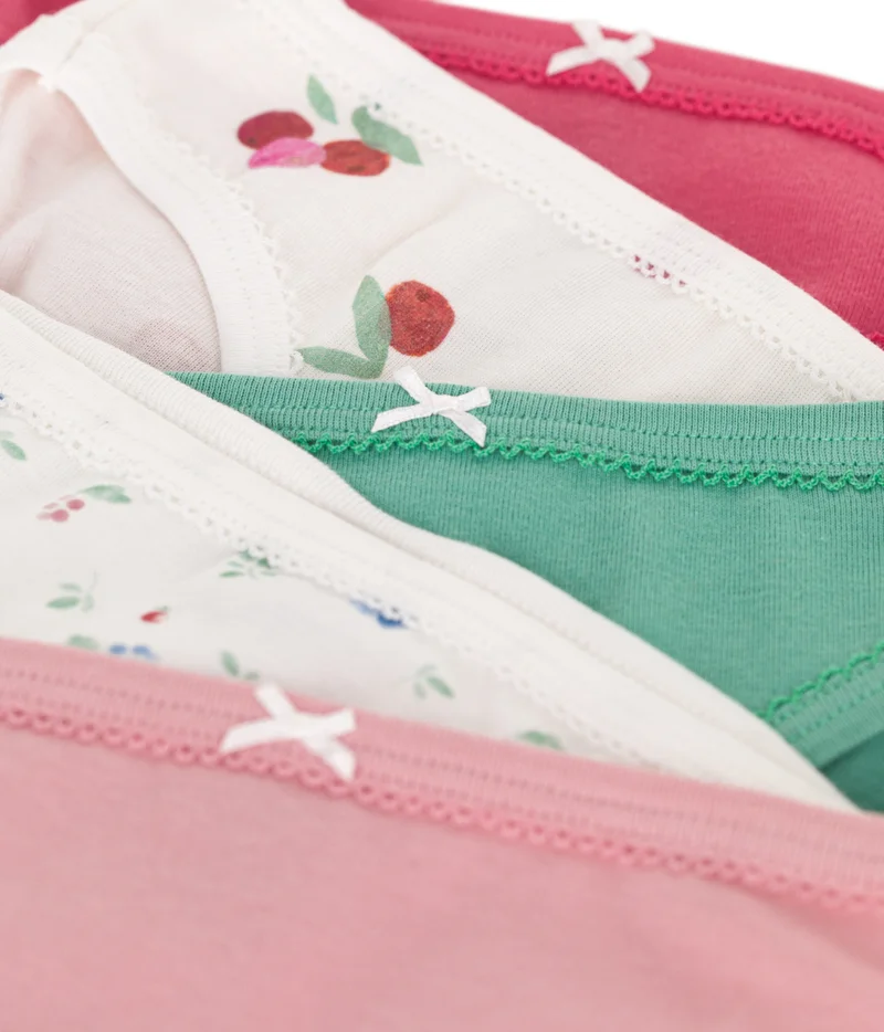 Petit Bateau Set of 5 children's cotton panties with fruit print