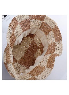 Excefore Womens Straw Sun Hat Woven Bucket Hat Fishing Hat Beach Hat Foldable Cap Summer Caps, Wide Brim Bucket Hat for Women  - Image 5