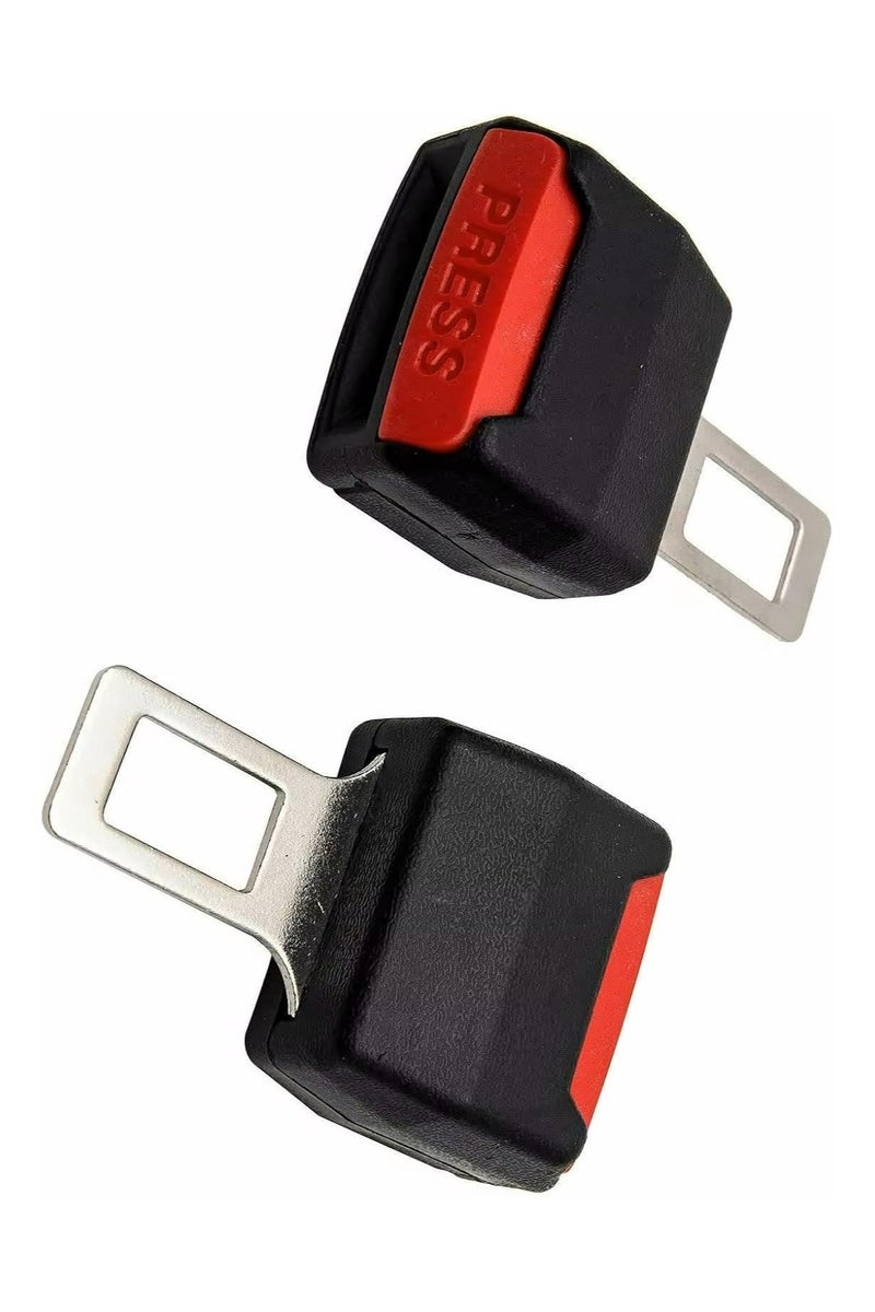 ETAVA Universal Car Seat Belt Buckle Alarm Stopper (2-Pack) – Adjustable Seatbelt Clip Insert for Child Seats & Alarm Mute | Car Safety Buckle Blocker – Black Plastic - Image 1