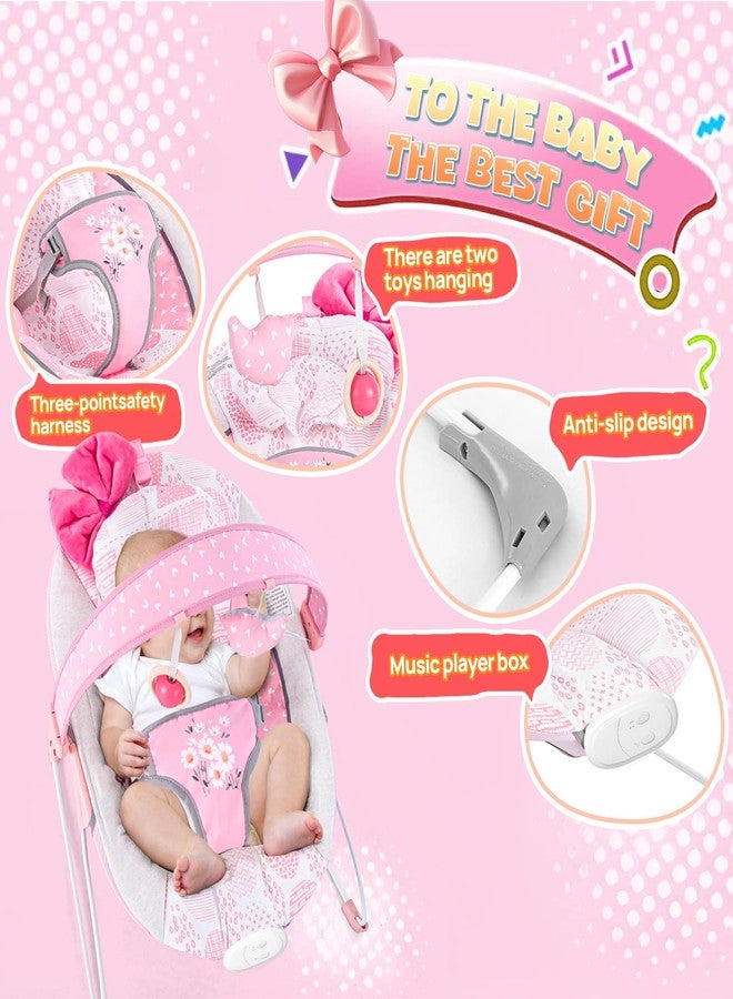 AskCat Baby Bouncer, Portable Infant Bouncer, Adjustable and Foldable Baby Rocker with Vibrations,Baby Bouncer Seat for Baby 0-6 Months 6-20 lbs Indoor & Outdoor Use - Image 2
