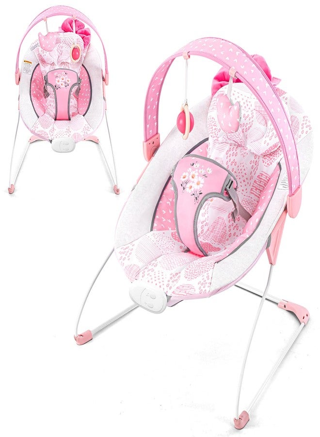 AskCat Baby Bouncer, Portable Infant Bouncer, Adjustable and Foldable Baby Rocker with Vibrations,Baby Bouncer Seat for Baby 0-6 Months 6-20 lbs Indoor & Outdoor Use - Image 1