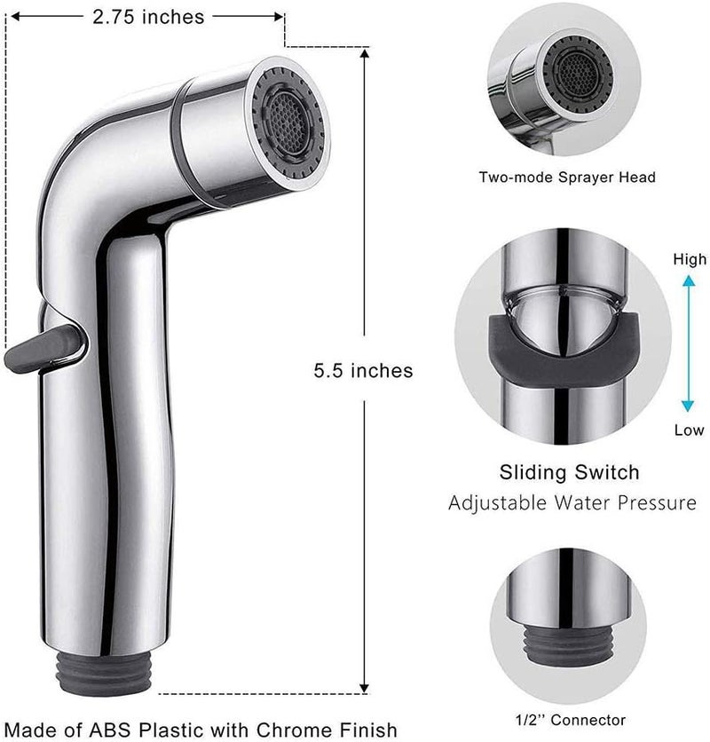 مجموعة رشاش بيديه للمرحاض مع حامل للنظافة الشخصية بالماء البارد - Image 5