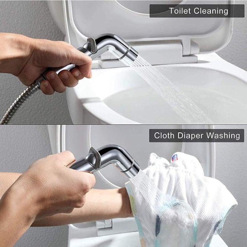 مجموعة رشاش بيديه للمرحاض مع حامل للنظافة الشخصية بالماء البارد - Image 3