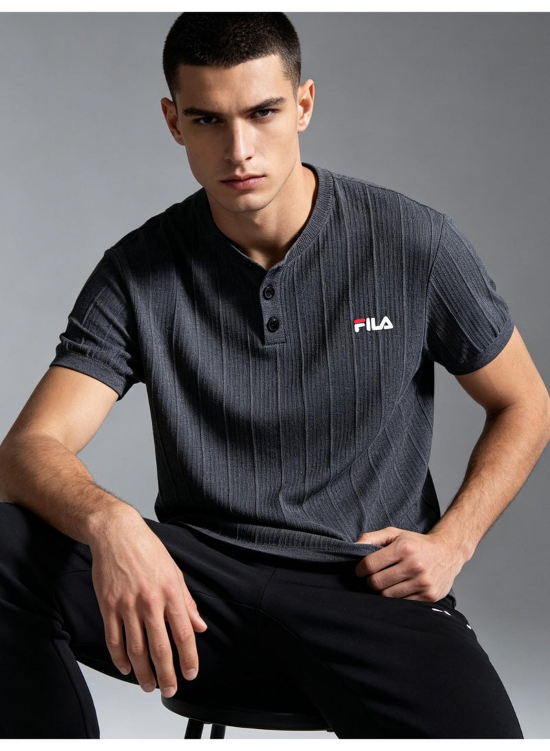 فيلا FILA Men's and women's knitted short-sleeved T-shirts - Image 1