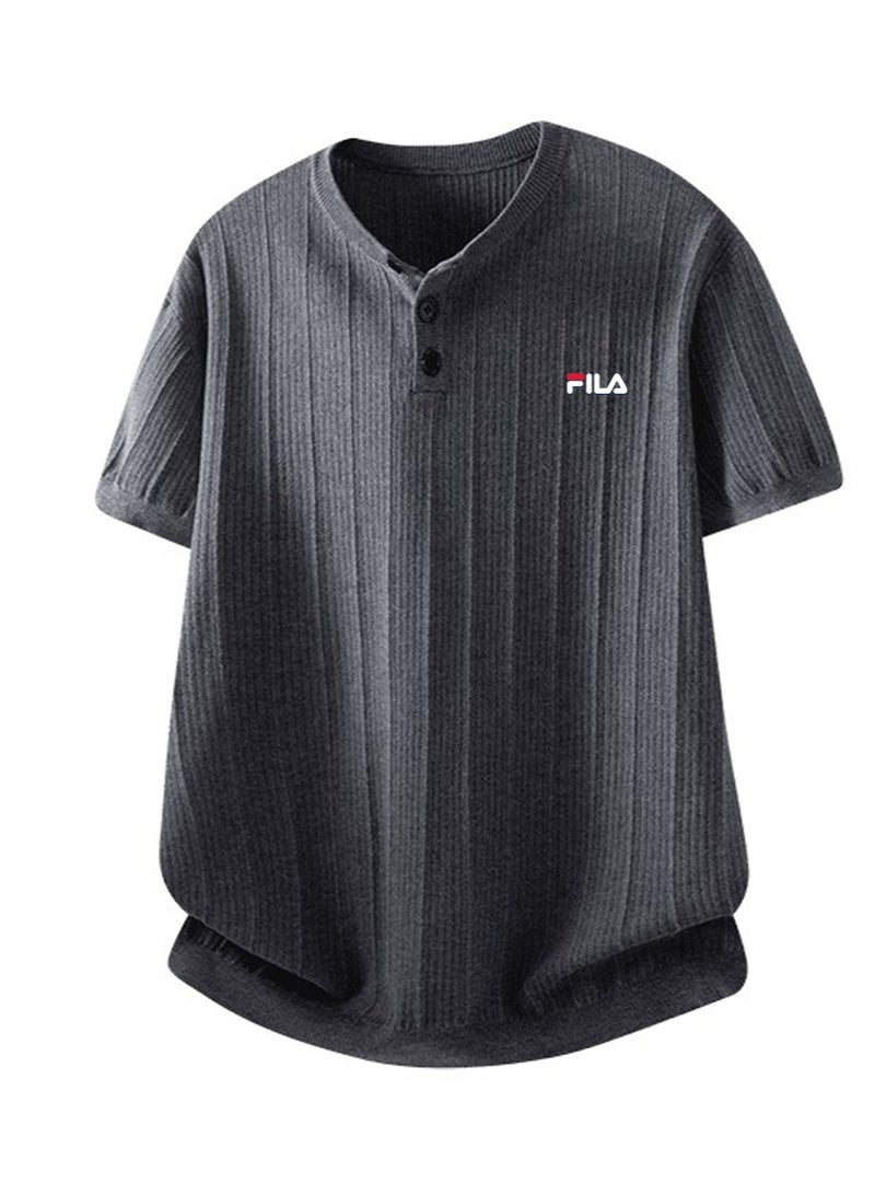 فيلا FILA Men's and women's knitted short-sleeved T-shirts - Image 2