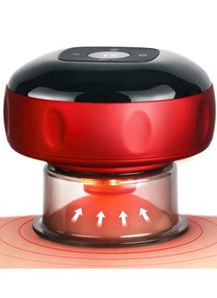 JAJEEK Smart Dynamic Cupping Therapy Set – 4-in1 Cellulite Massager & Vacuum Therapy Machine – Gua Sha Tool with 12 Suction & Heat Levels, Red – Body Shaping, Cellulite Removal & Muscle Relaxation  - Image 1