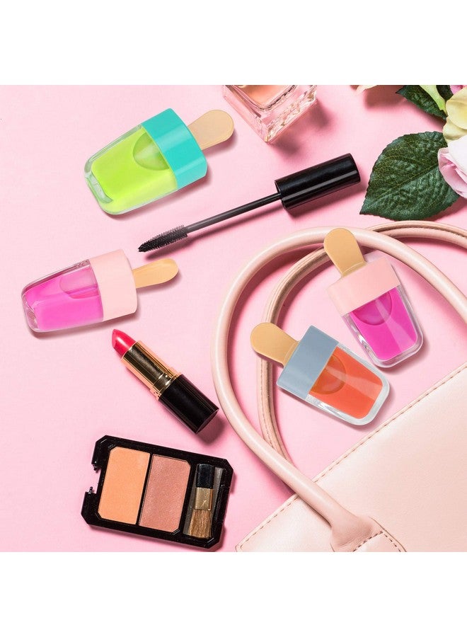 رونونز أنابيب ملمع الشفاه 15 قطعة من حاويات ملمع الشفاه الفارغة على شكل الآيس كريم الوردي، أنابيب ملمع الشفاه الصغيرة اللطيفة مع عصا لزجاجات عينات مستحضرات التجميل DIY 8 مل - Image 2