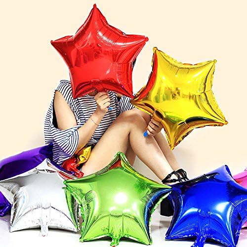 Simple polymer 18" Star Foil Mylar Balloons Party Decorations, Gold, 10 Pieces - Image 5