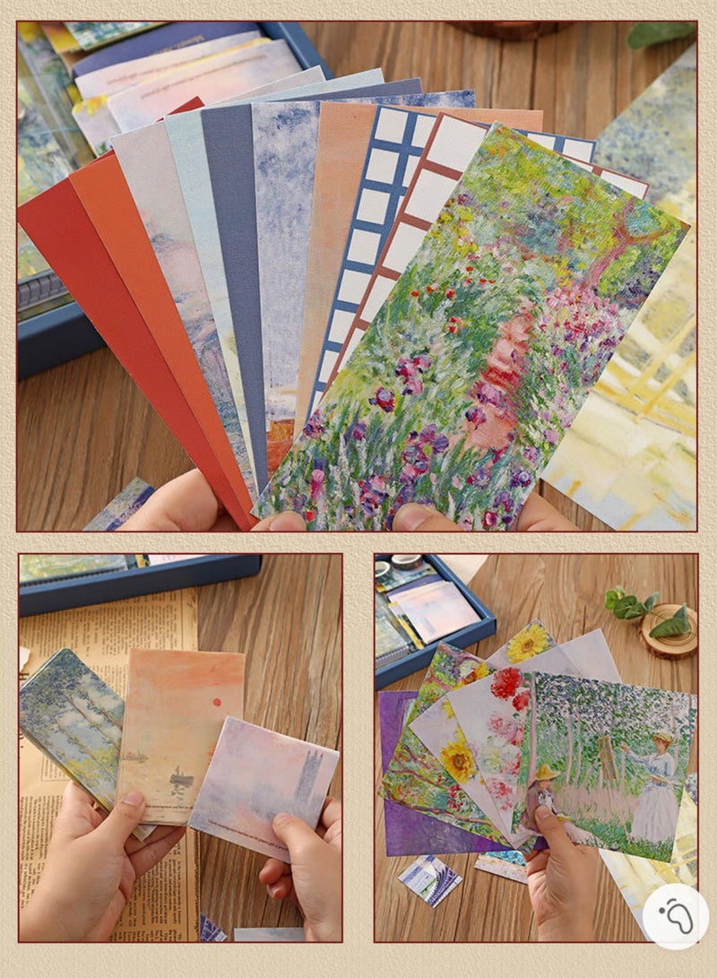 كيارا فني ريترو النمط الأوروبي اليقين كتيب هدية مربع مجموعة بسيطة فان غوخ اللوحة الزيتية كتيب أداة مجموعة المواد - Image 4