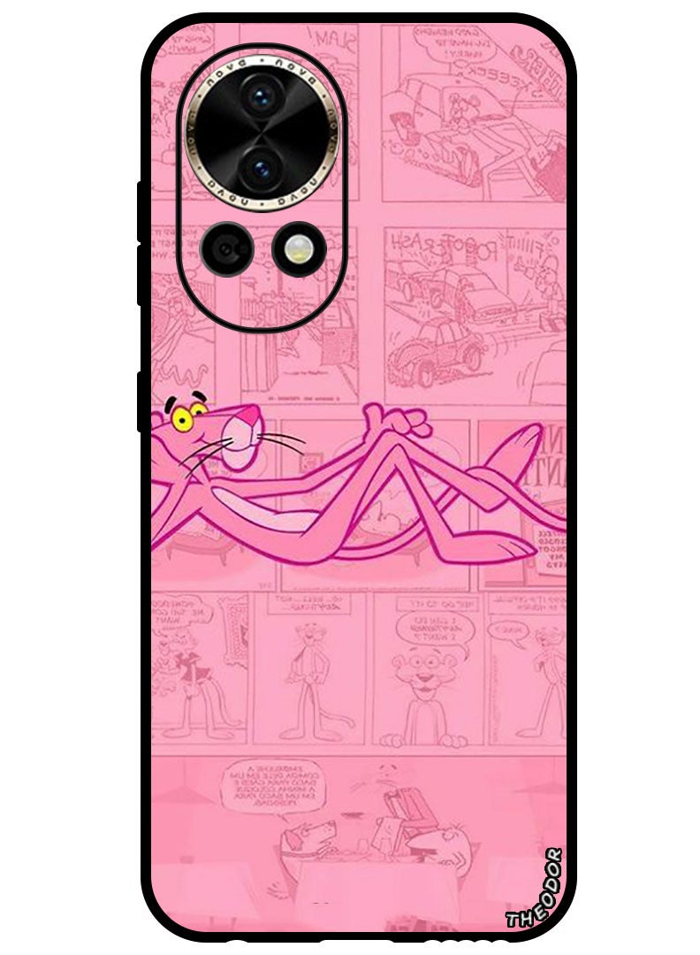 Theodor Protective Case Anti Scratch Shock Proof Bumper Cover For Huawei Nova 12 Ultra Pink Panther - Image 1