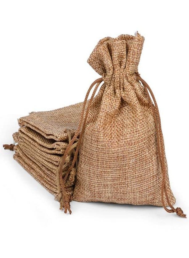 Handmakers ! Natural Jute gift Potli pouch with Ganesh print in bulk (set of 25) - Image 5
