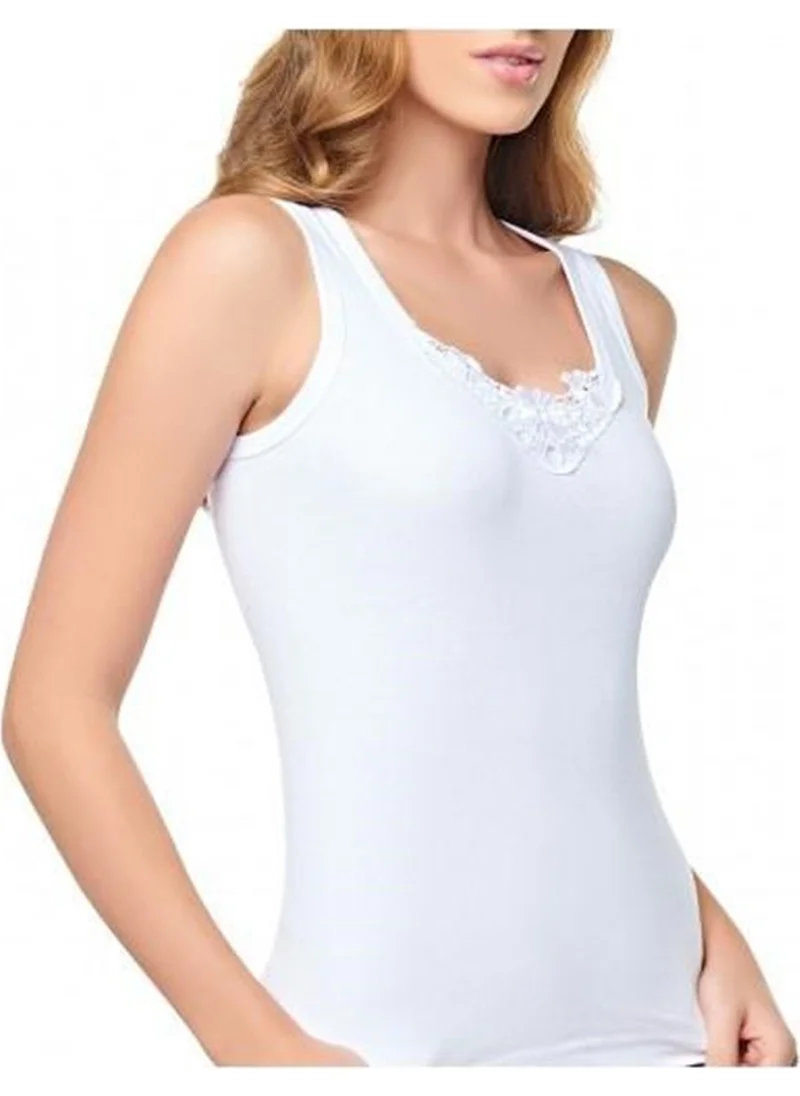 Tutku Passion 6-Piece Ribana Wide Strap Laced Undershirt 0140