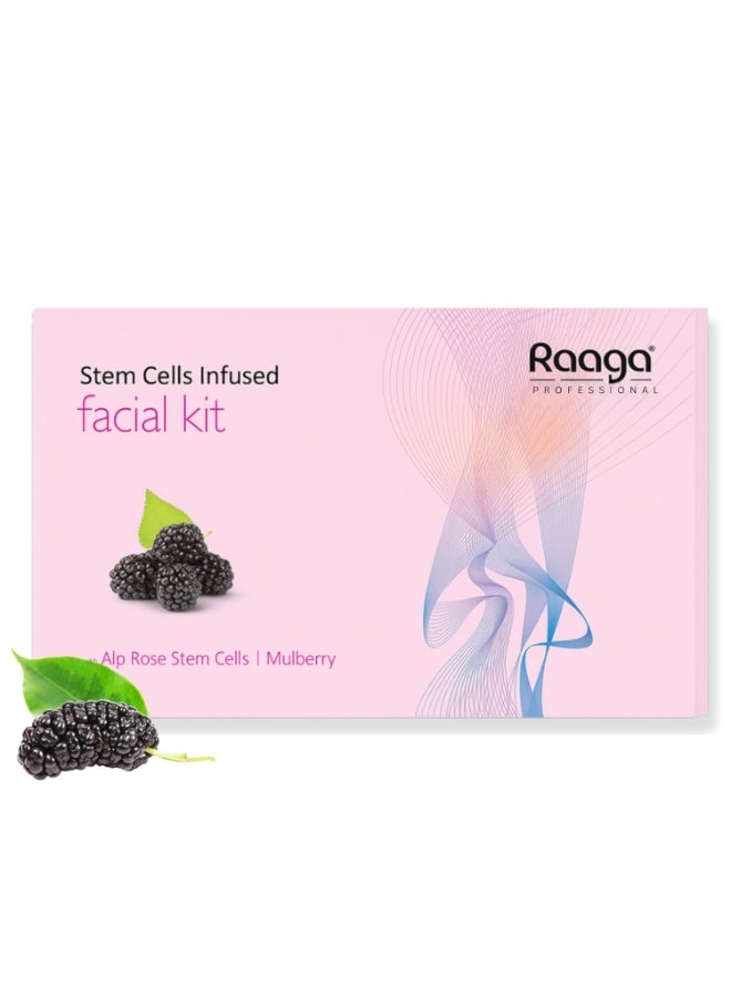 Raaga Professional  Stem Cells facial kit ,Infused with Alp Rose Stem Cells & Mulberry 61g - Image 1