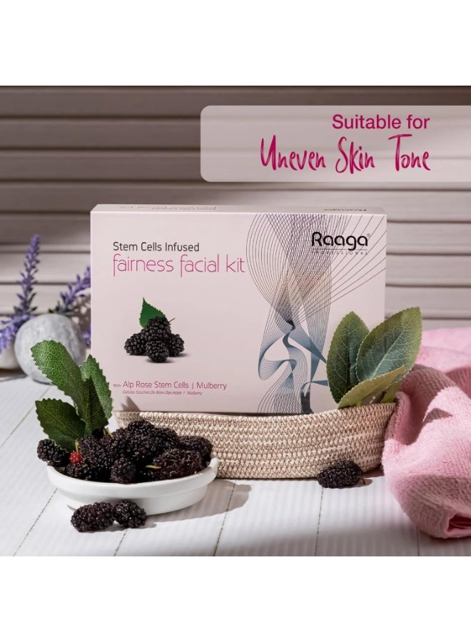 Raaga Professional  Stem Cells facial kit ,Infused with Alp Rose Stem Cells & Mulberry 61g - Image 2
