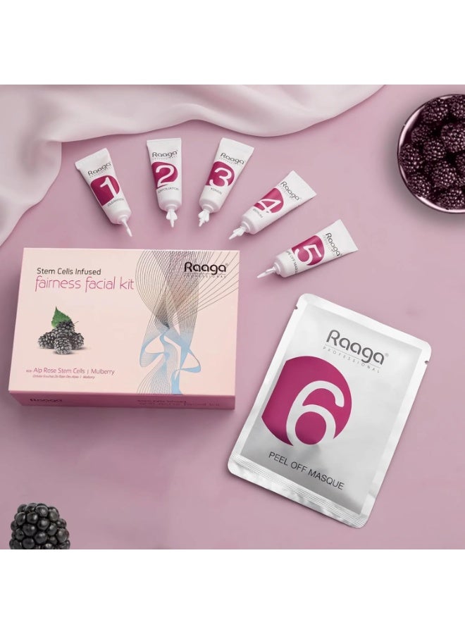 Raaga Professional  Stem Cells facial kit ,Infused with Alp Rose Stem Cells & Mulberry 61g - Image 4