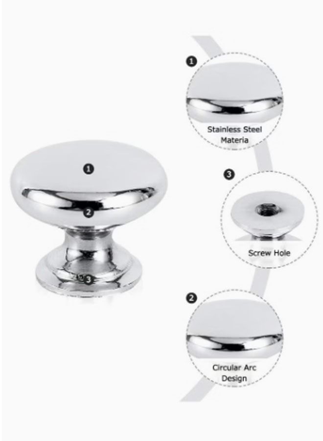 هومستر 4 قطع من مقبض سحب الأثاث المستدير للخزانة ، مقابض أدراج تسحب لخزانة المطبخ وباب غرفة النوم ودرج وخزانة ملابس الحمام (25 ملم) - Image 3