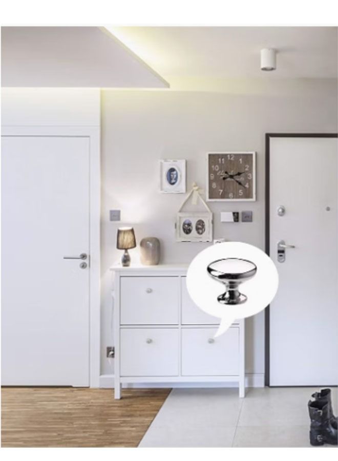 هومستر 4 قطع من مقبض سحب الأثاث المستدير للخزانة ، مقابض أدراج تسحب لخزانة المطبخ وباب غرفة النوم ودرج وخزانة ملابس الحمام (25 ملم) - Image 4