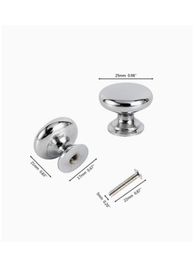 هومستر 4 قطع من مقبض سحب الأثاث المستدير للخزانة ، مقابض أدراج تسحب لخزانة المطبخ وباب غرفة النوم ودرج وخزانة ملابس الحمام (25 ملم) - Image 2