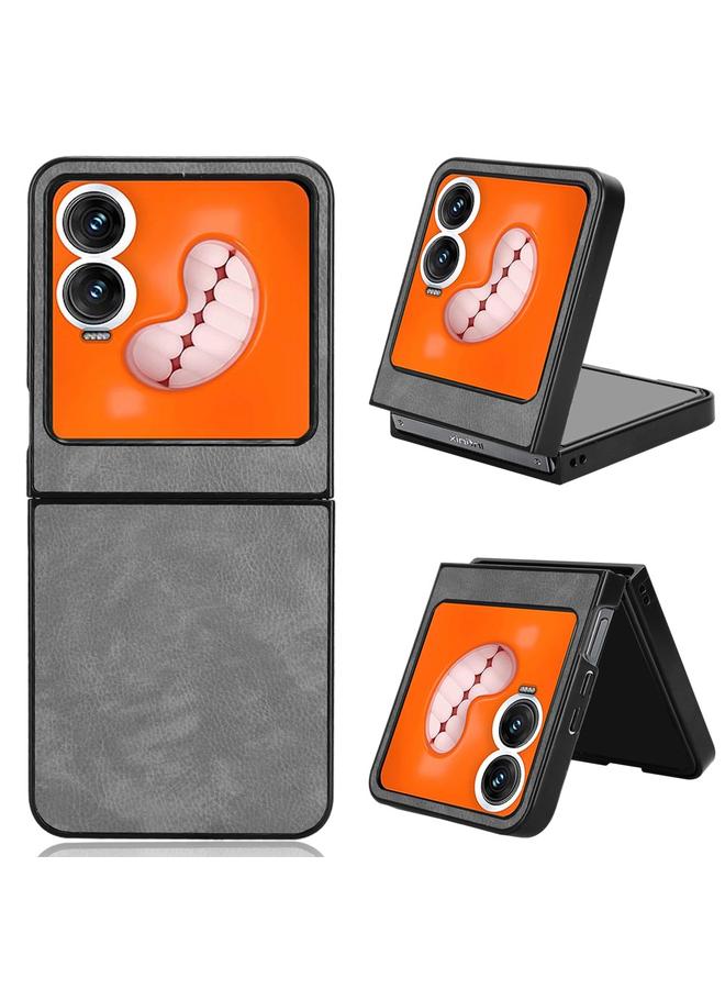 اس-توب جراب هاتف Infinix Zero Flip Litchi Texture ذو الغطاء الخلفي - Image 1