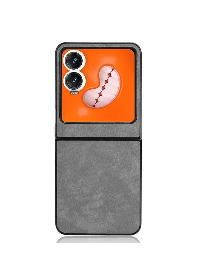 اس-توب جراب هاتف Infinix Zero Flip Litchi Texture ذو الغطاء الخلفي - Image 4