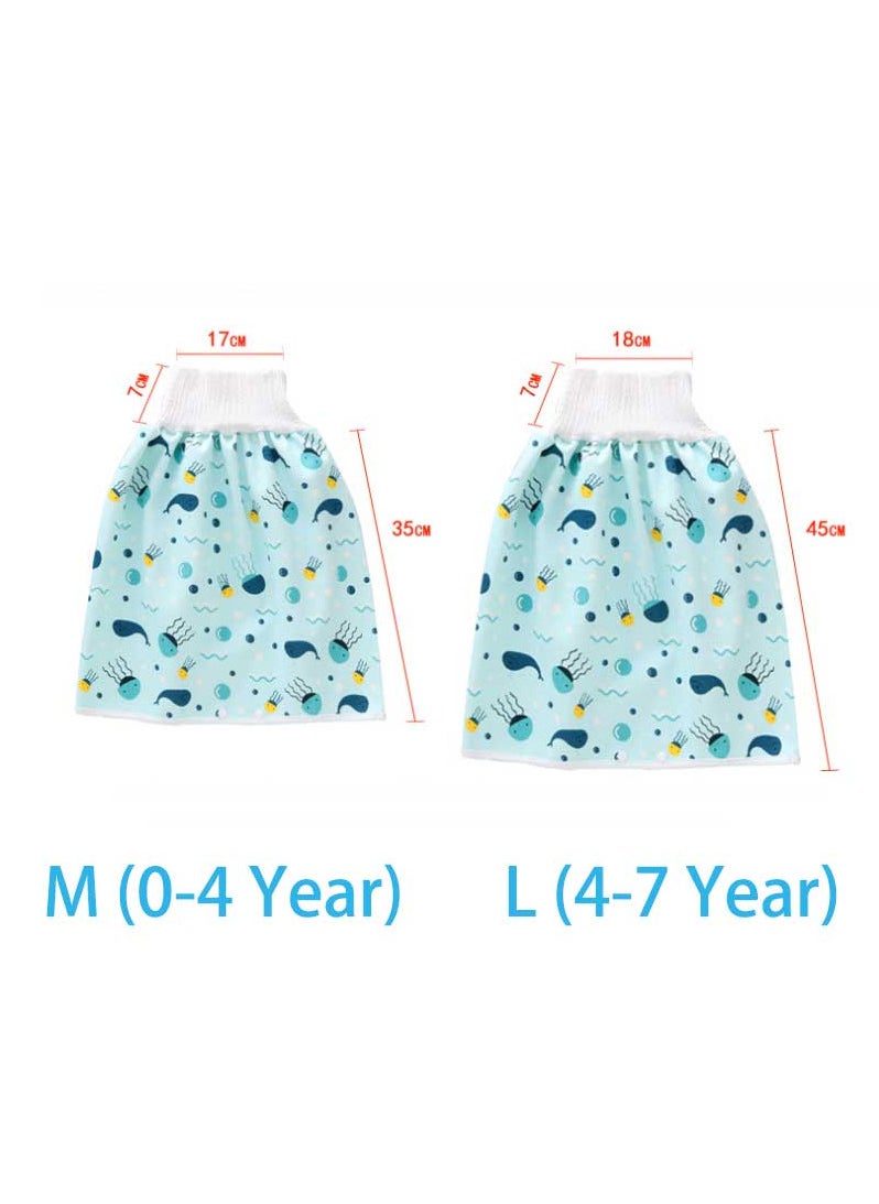 Generic Toddler Training Waterproof Diaper Skirt For Baby M for 0-4 Years  L for 4-7 Years  - Image 2
