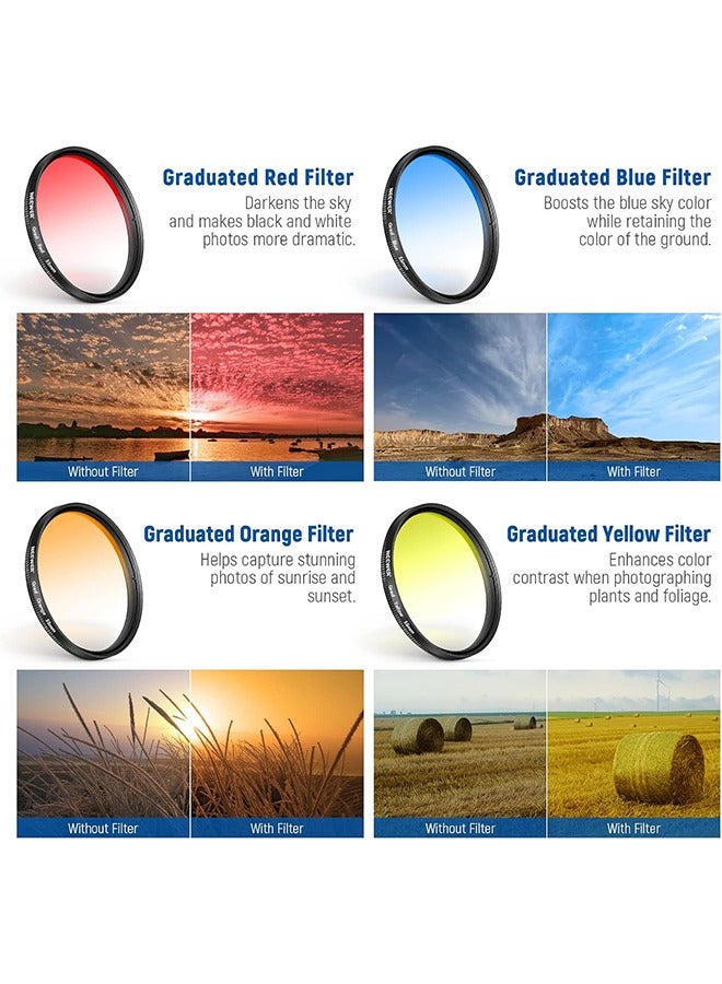 NEEWER 55mm ND/CPL/Effect Filter Set with Mobile Phone Camera Lens Clamp Clip, Polarizing ND32 6 Point Star 4 Graduated Colour Filters Kit Compatible with iPhone 16 15 14 Pro Max Plus 13 12 Samsung - Image 2