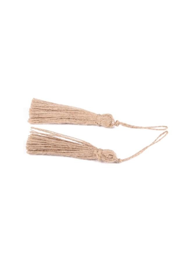 klarako 6 Pcs Natural Jute Style Tassel Embellishing Cords for Christmas Decorations and Party - Image 2