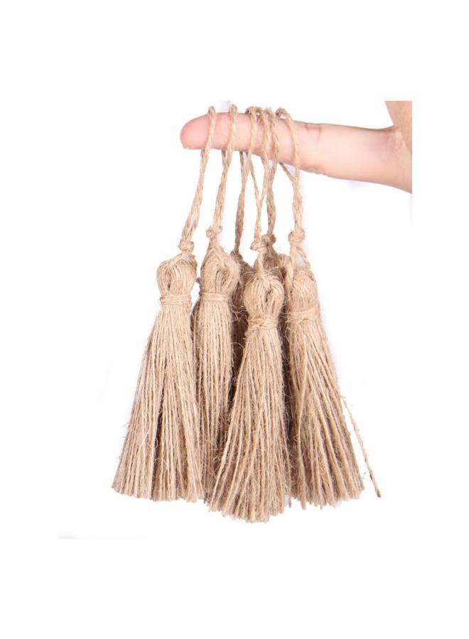 klarako 6 Pcs Natural Jute Style Tassel Embellishing Cords for Christmas Decorations and Party - Image 3