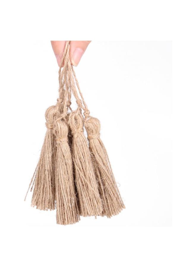 klarako 6 Pcs Natural Jute Style Tassel Embellishing Cords for Christmas Decorations and Party - Image 4