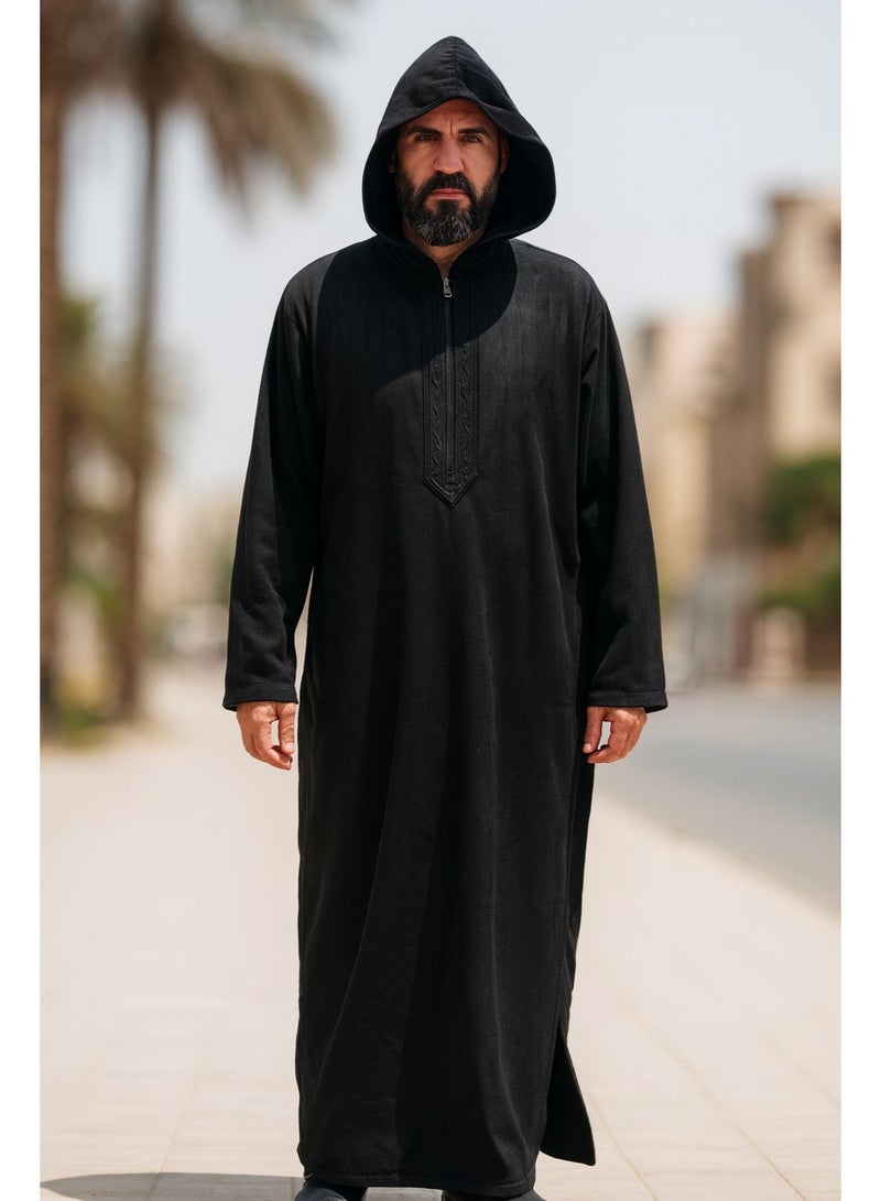 الوصيف ثوب مغربي فرو شتوي فاخر