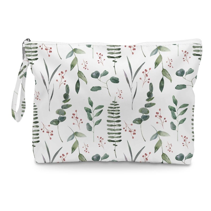 Fokongna Palm Leaves Wet Dry Bag Travel Toiletry Bag Waterproof Large Capacity for Women Girls Sister Friends Gifts - Image 1